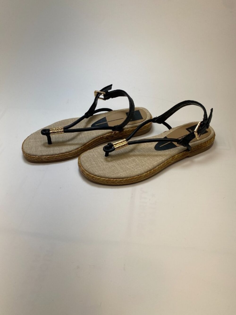 Dolce Vita Women's Meryl Black thong Espadrille Sandal Sz 8.5